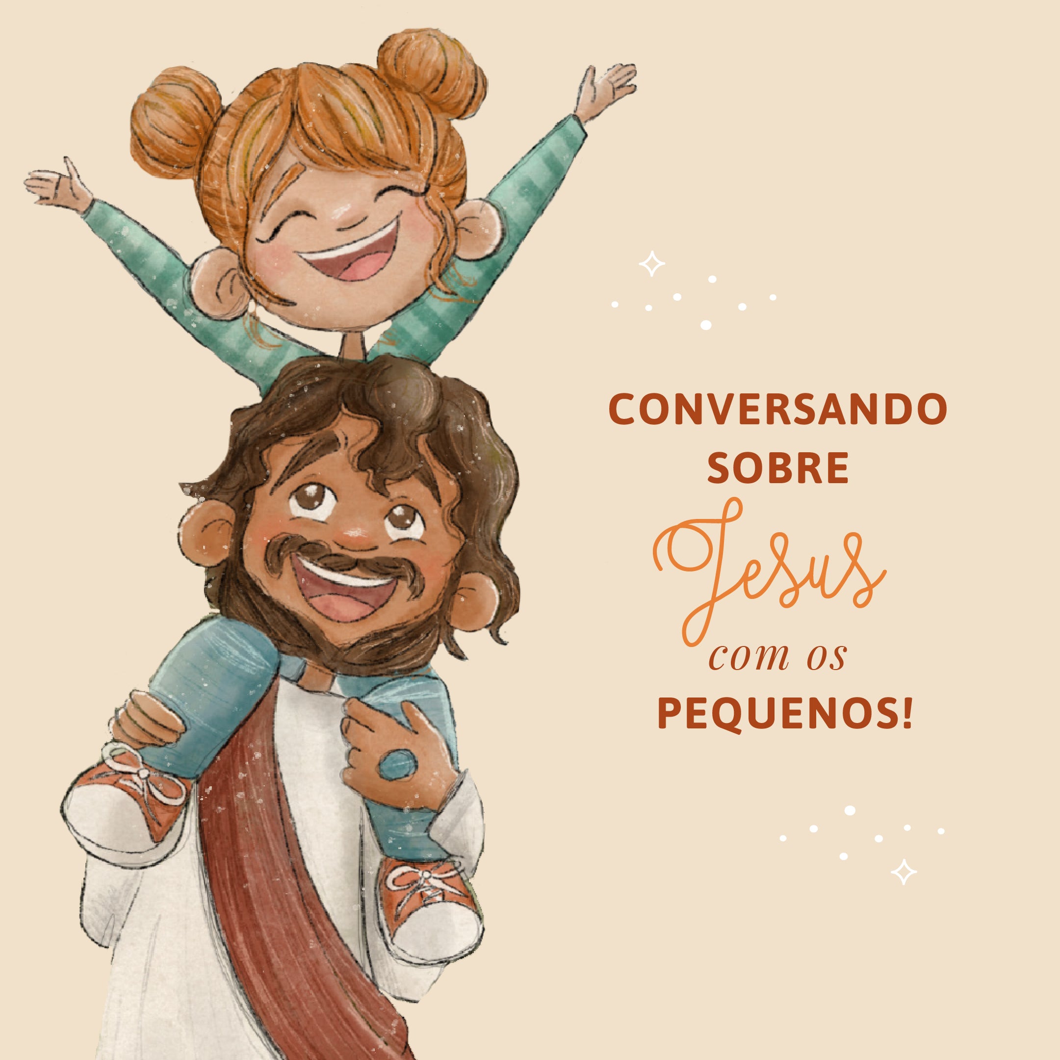 Conversando sobre Jesus com os pequenos.