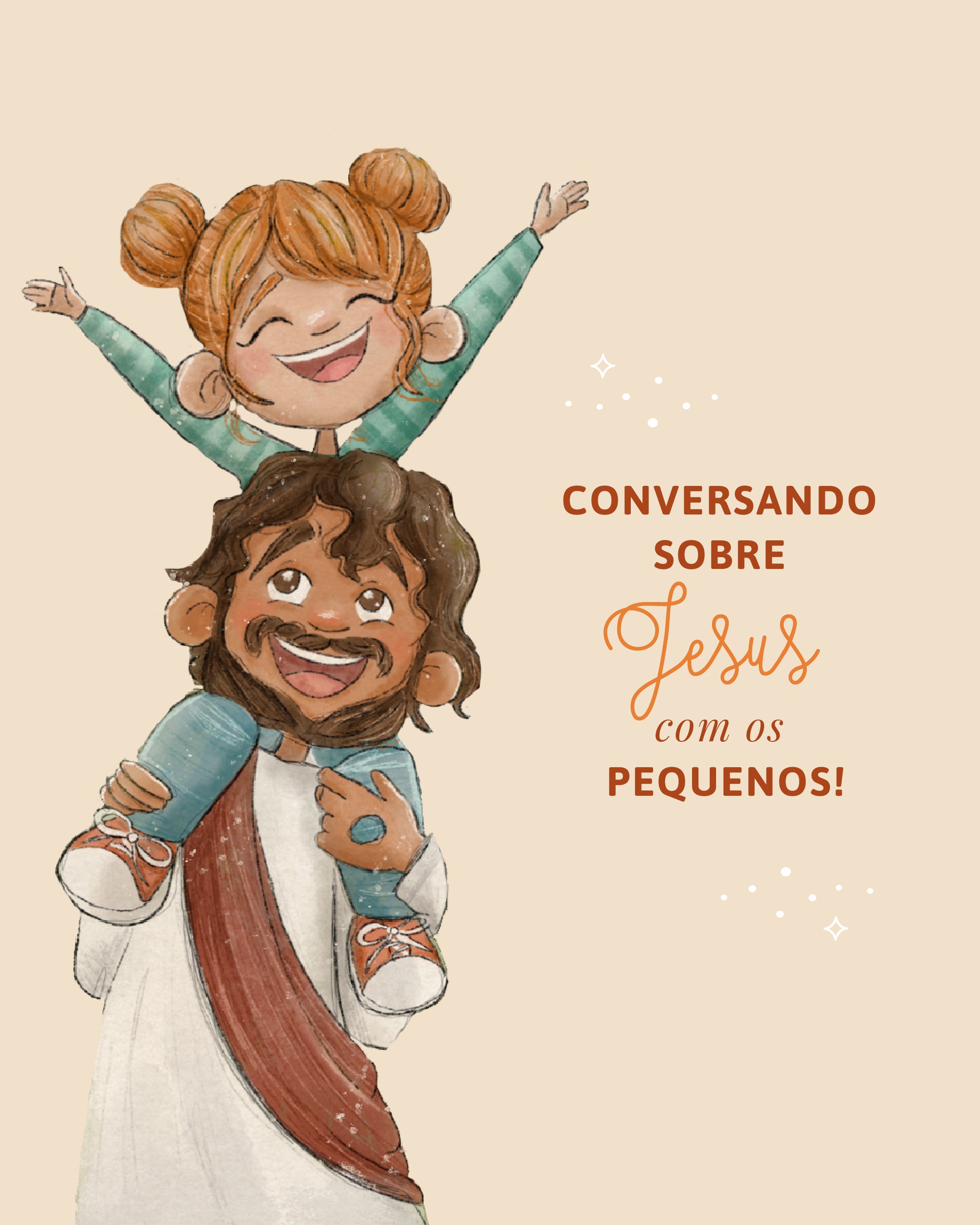 Conversando sobre Jesus com os pequenos.